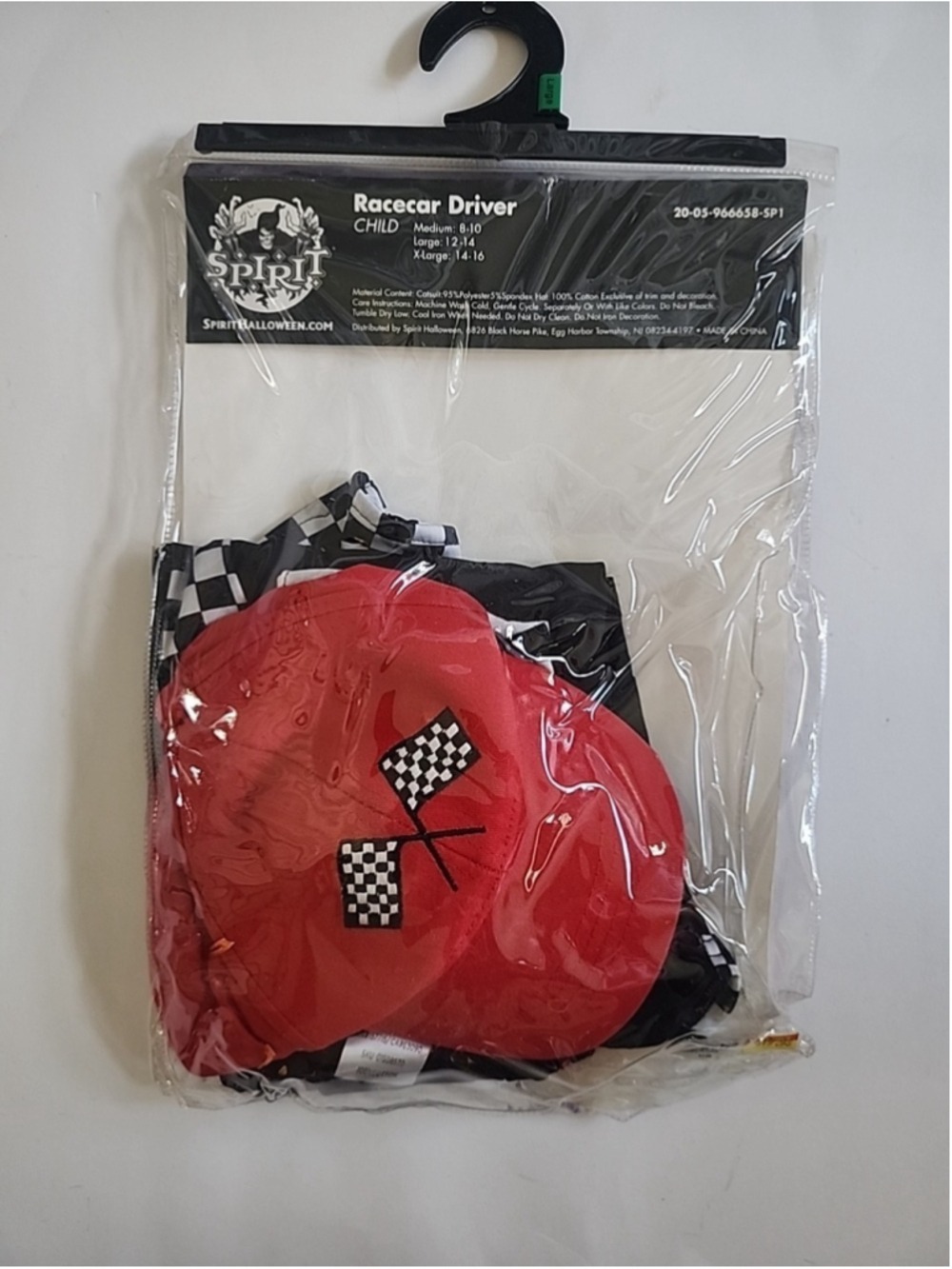 SPIRIT Racecar Driver Unisex Dress Up Halloween Child Costume,Large 12/14, NIB - Picture 3 of 5